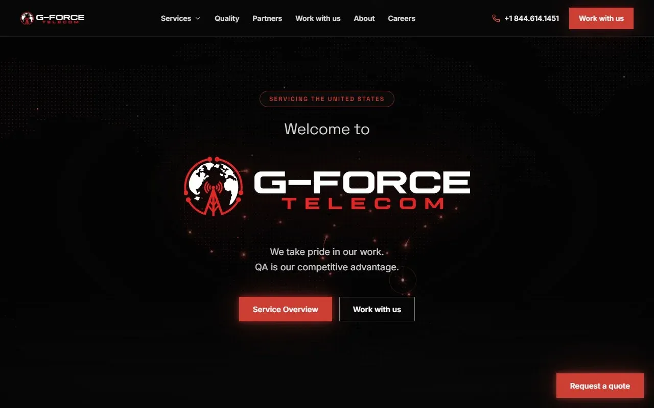G-Force Telecom — website screenshot